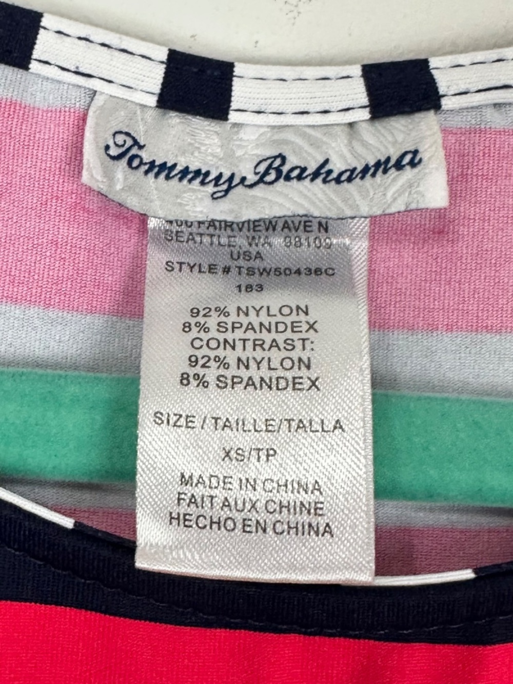 Tommy Bahama Womens Striped Nautical Tank Dress XS Beach Coastal Swim - Picture 2 of 7